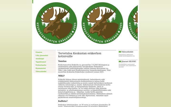Screenshot of kenuerakerho.com