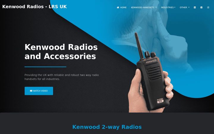 Screenshot of kenwoodradios.co.uk
