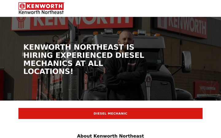 Screenshot of kenworthnejobs.com