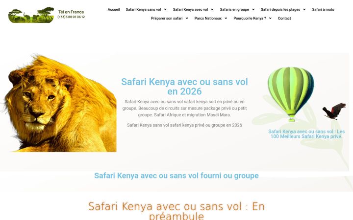 Screenshot of kenya-safari.fr