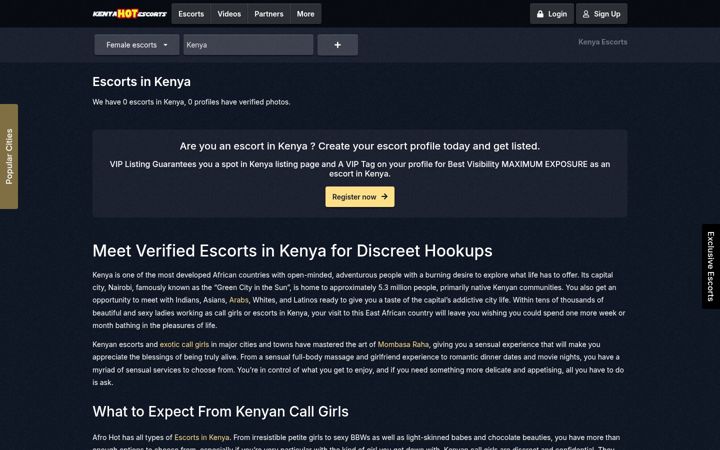 Screenshot of kenyahotescorts.com