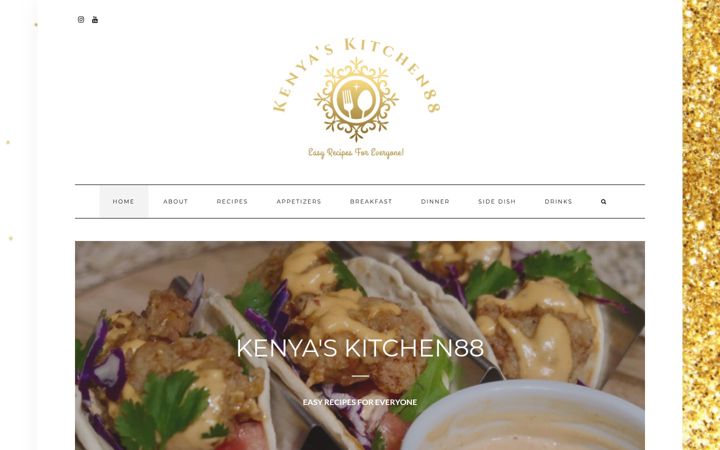Screenshot of kenyaskitchen88.com
