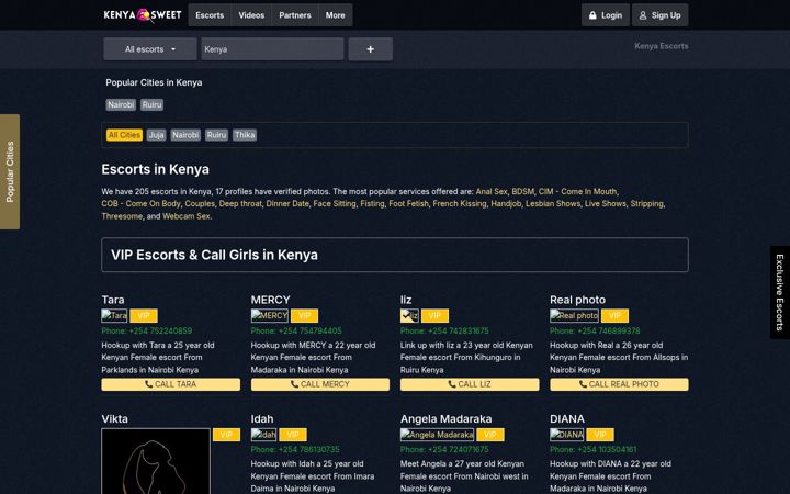 Screenshot of kenyasweet.com
