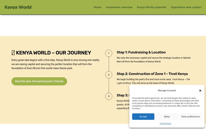 Screenshot of kenyaworld.com