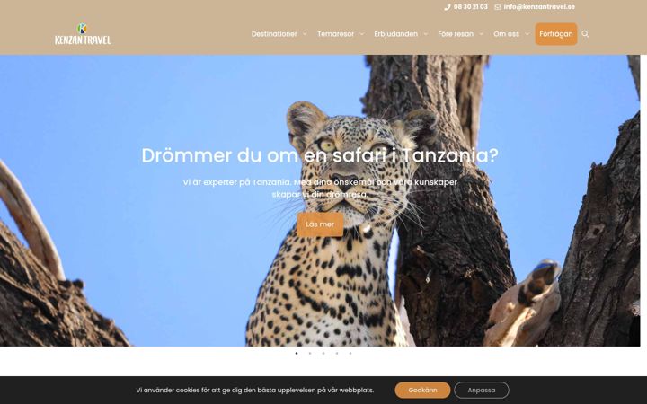 Screenshot of kenzantours.se