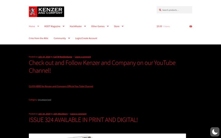 Captură de ecran a kenzerco.com