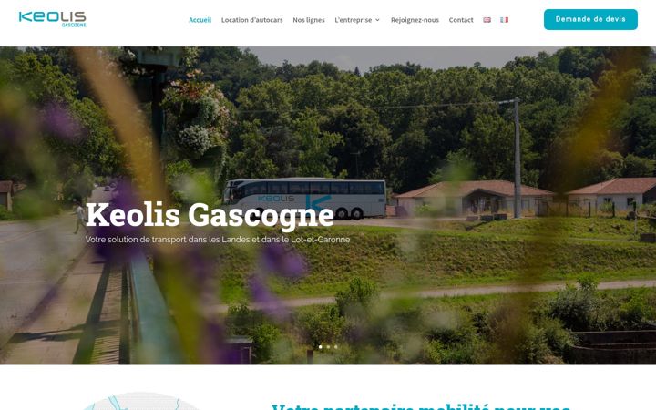 Screenshot of keolis-gascogne.fr