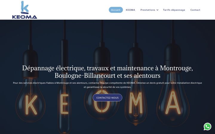 Screenshot of keoma.fr
