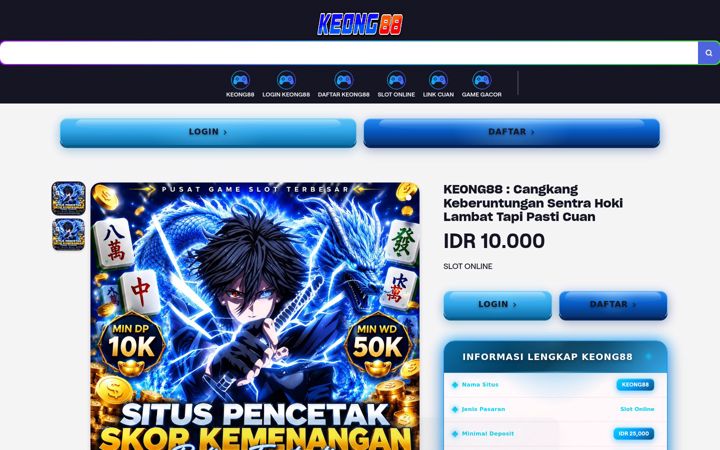 Screenshot of keong88.net