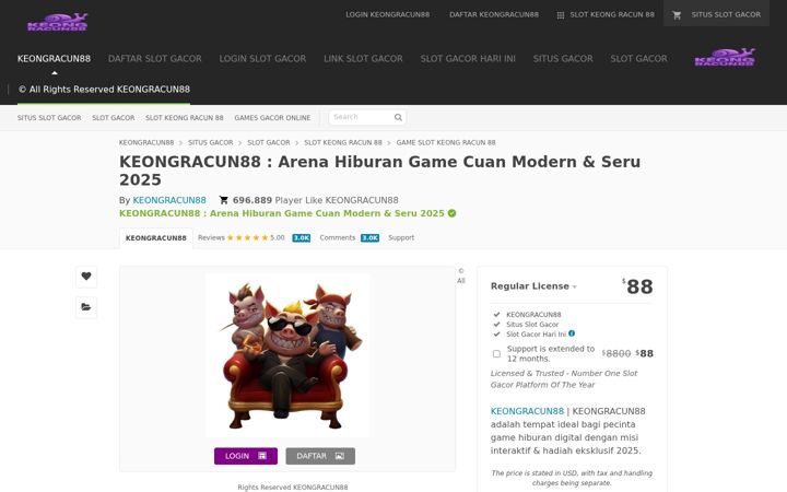 Capture d'écran de keongracun88.com