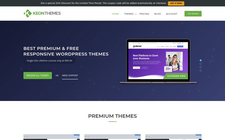 Screenshot of keonthemes.com