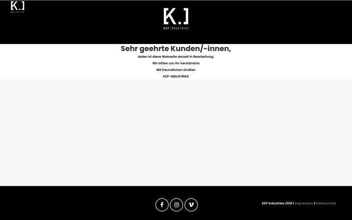 Screenshot of kep-industries.com