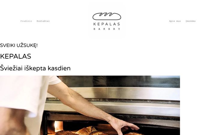 Screenshot of kepalasbakery.lt