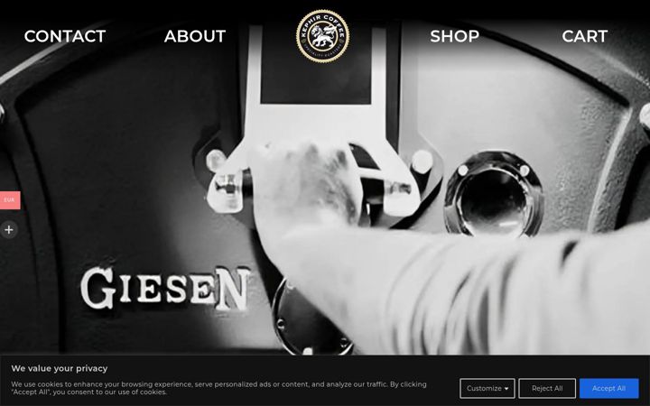 Screenshot of kephircoffeeroasters.com