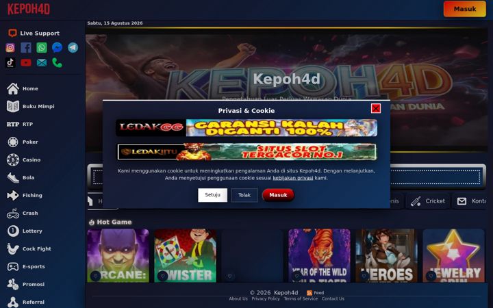 Screenshot of kepoh4d.org