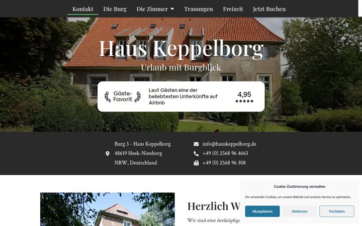 Screenshot of keppelborg.de