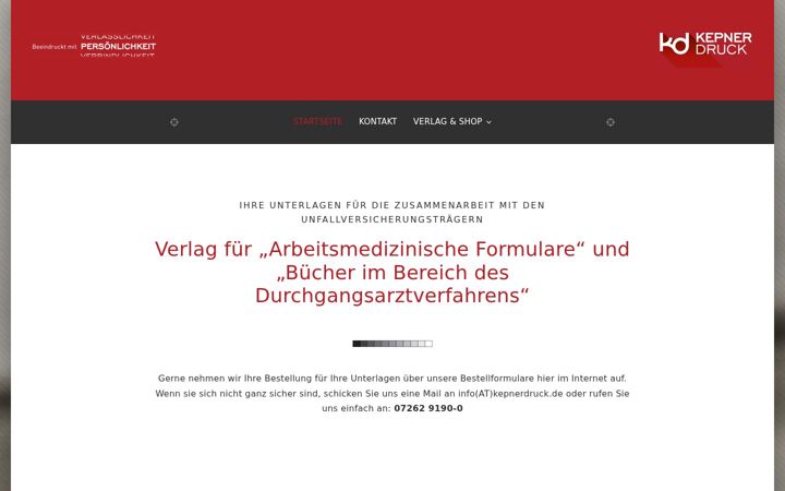 Screenshot of keppnerdruck.de
