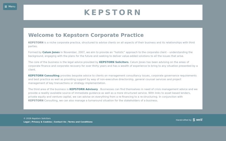 Screenshot of kepstorn.co.uk