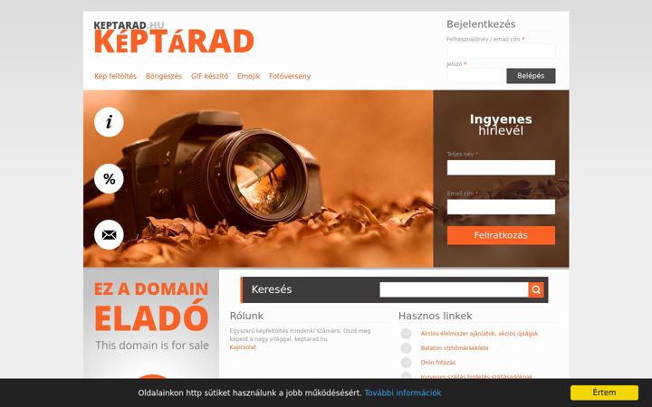 Screenshot of keptarad.hu