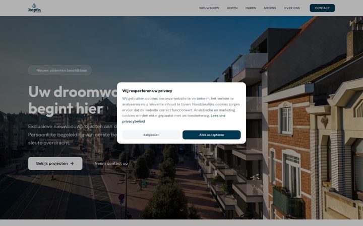 Screenshot of keptn.be