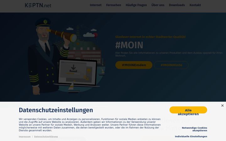 Screenshot of keptn.net