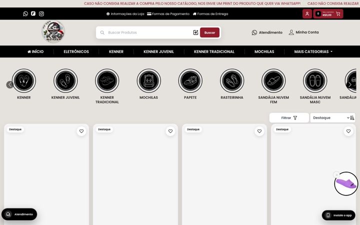 Screenshot of keqestore.com.br