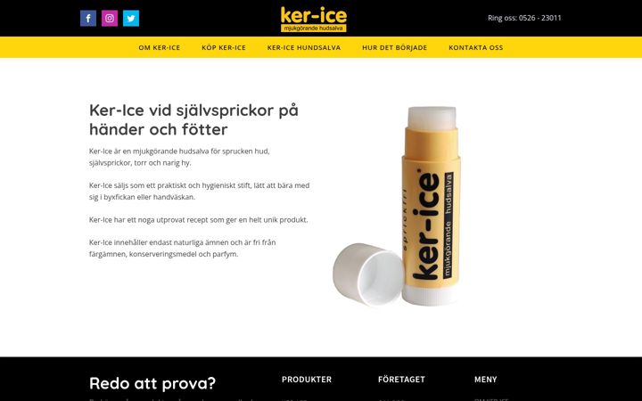 Screenshot of ker-ice.se