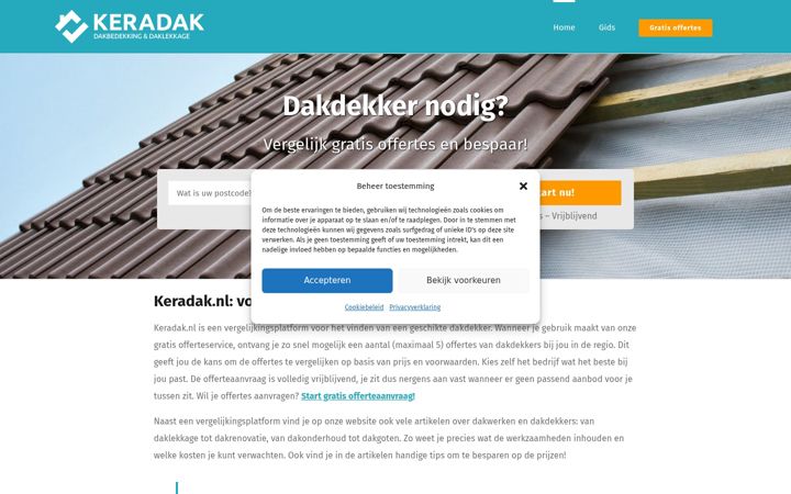 Screenshot of keradak.nl