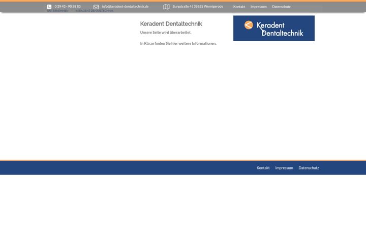 Screenshot of keradent-dentaltechnik.de