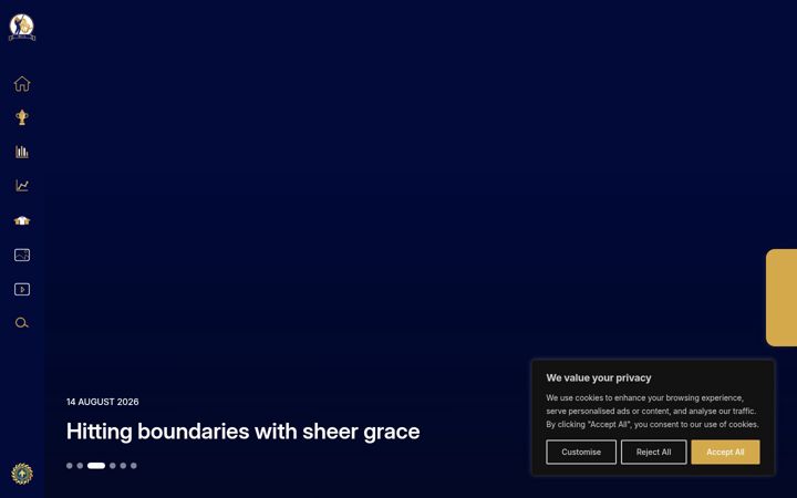 Screenshot of keralacricketleague.com