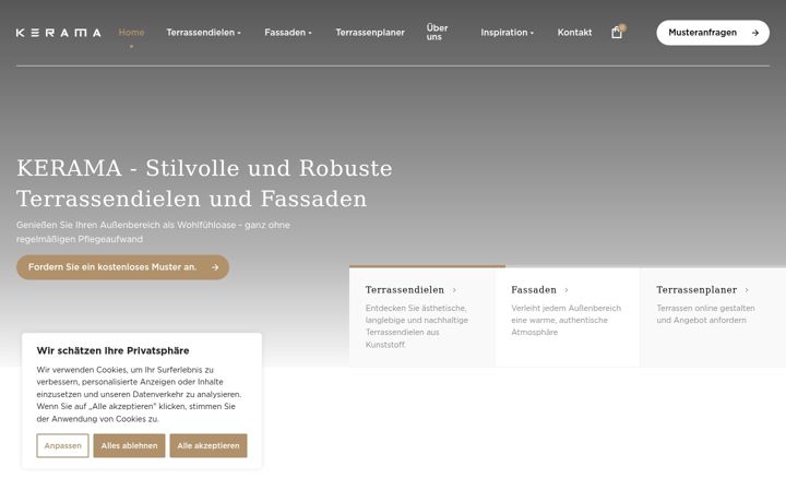 Screenshot of keramagroup.de