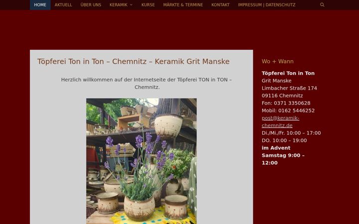 Screenshot of keramik-chemnitz.de