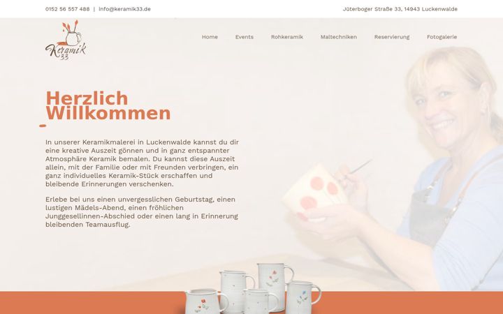 Screenshot of keramik33.de