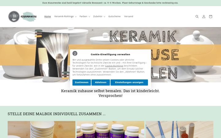 Screenshot of keramik4you.de