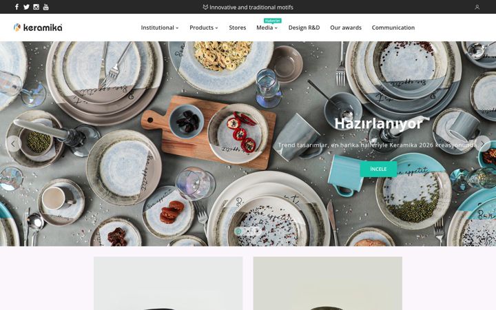 Screenshot of keramika.com.tr
