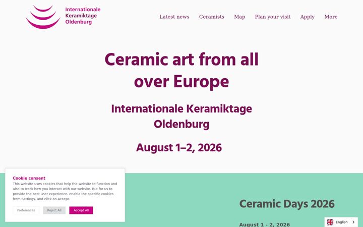 Screenshot of keramiktage.com