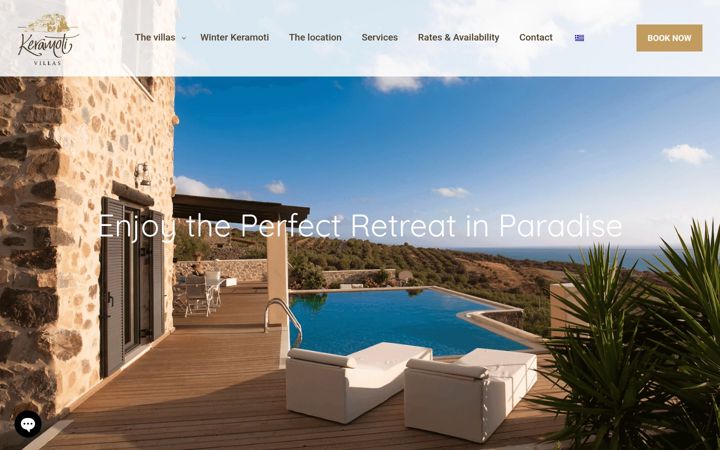 Screenshot of keramoti-villas.com