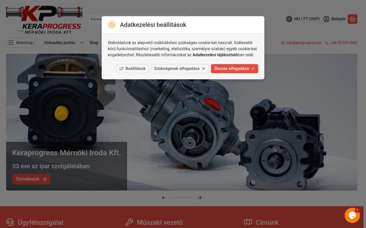 Екранна снимка на keraprogress.hu