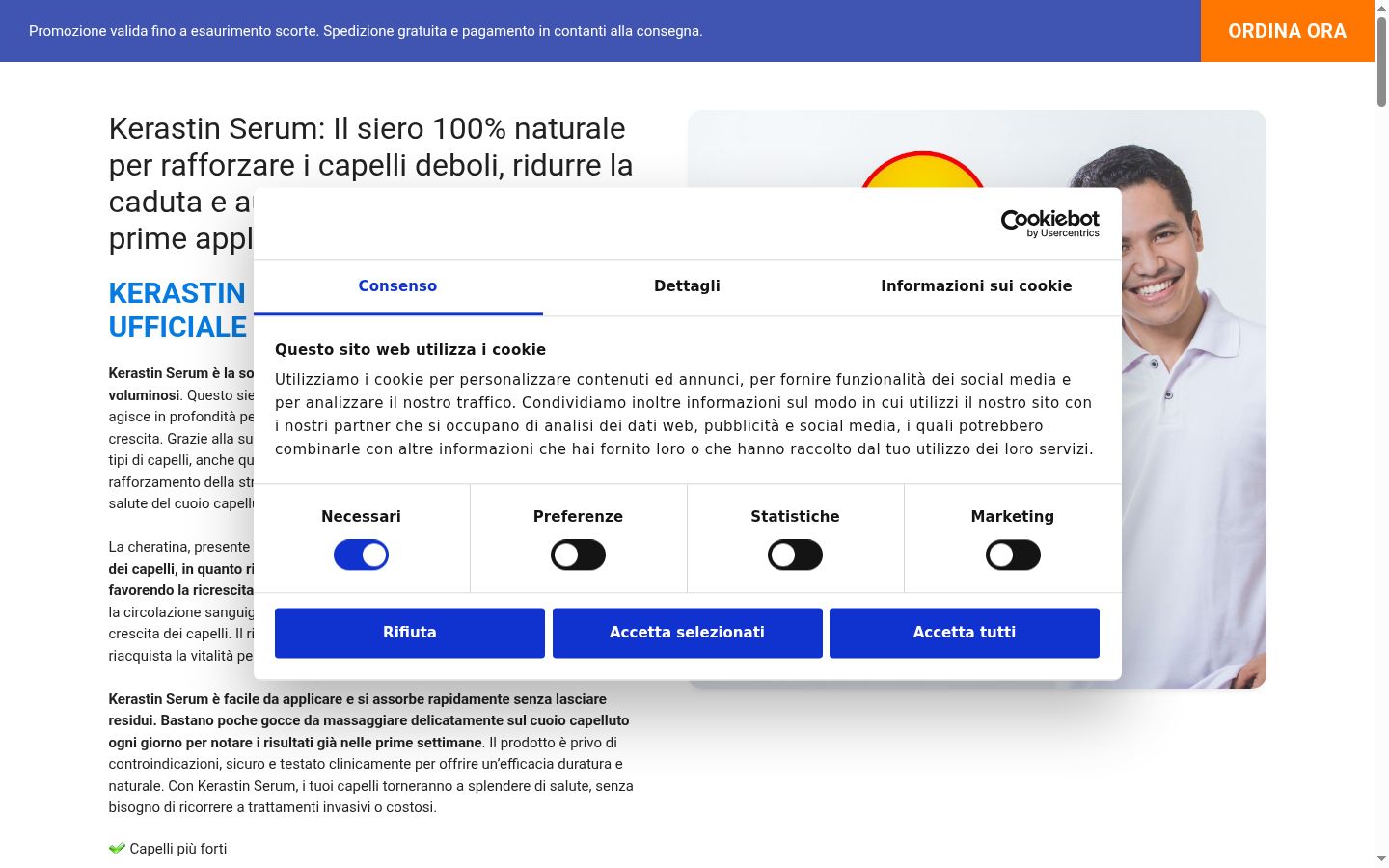 Screenshot tal-banner tal-kunsens muri qabel kwalunkwe interazzjoni