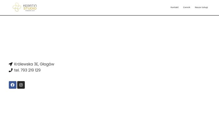 Screenshot of keratinstudio.com.pl