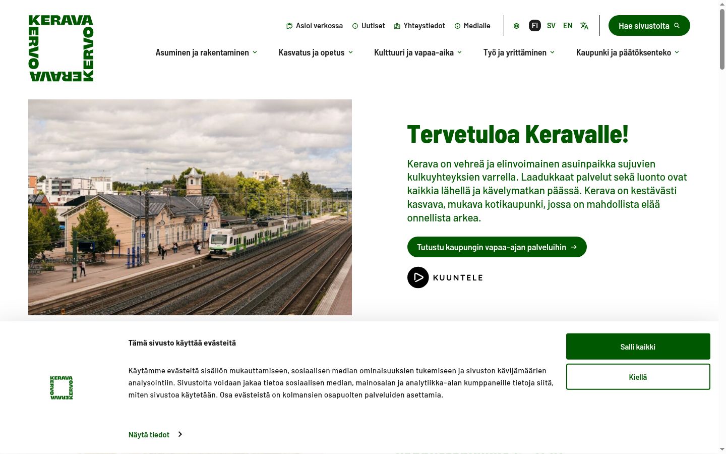 Screenshot des Einwilligungsbanners vor jeglicher Interaktion
