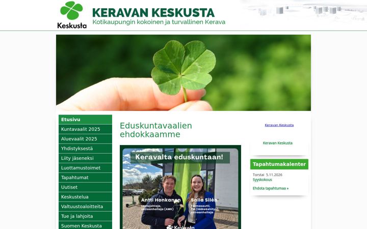 Screenshot of keravankeskusta.net