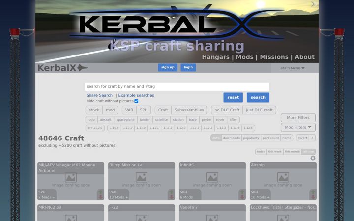 Screenshot of kerbalx.com