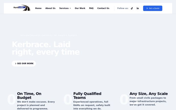 Screenshot of kerbcreteltd.uk