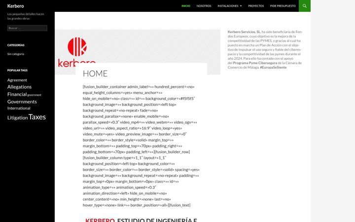 Screenshot of kerbero.es