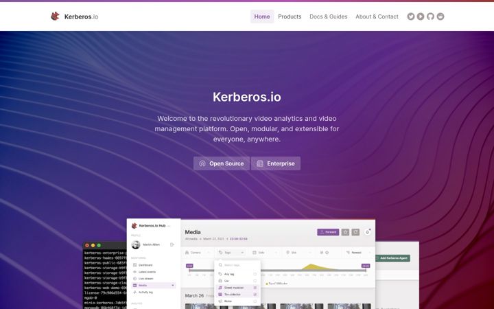 Screenshot of kerberos.io