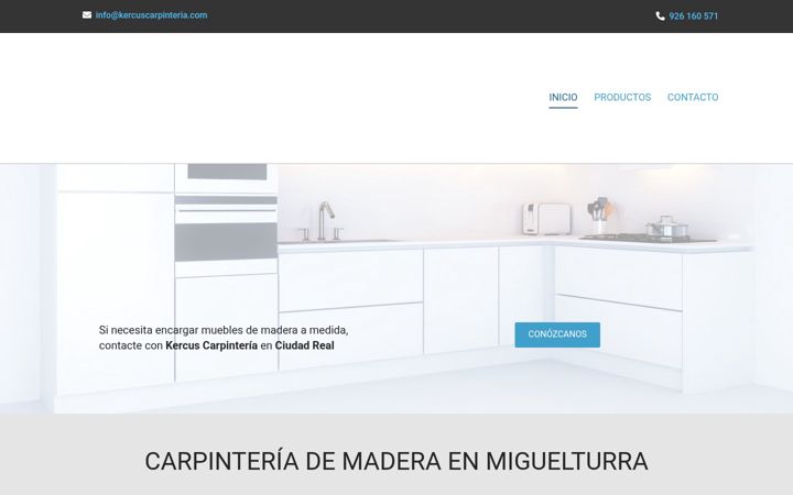 Screenshot of kercuscarpinteria.com