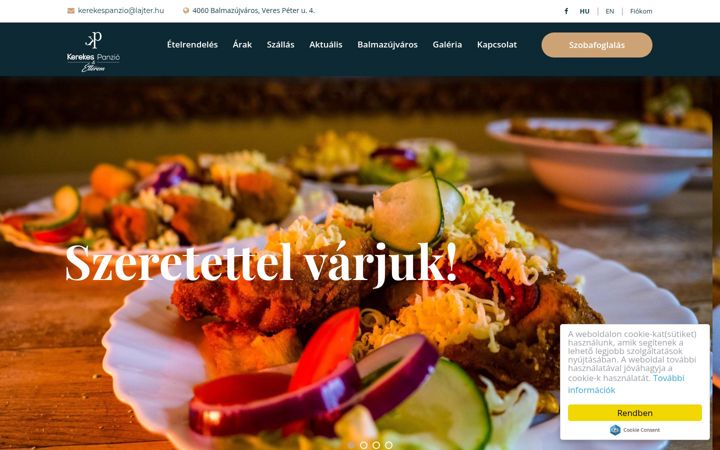 Screenshot of kerekespanzioesetterem.hu