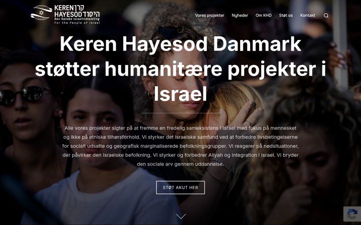 Screenshot of kerenhayesod.dk