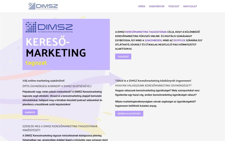 Screenshot of keresomarketing.hu